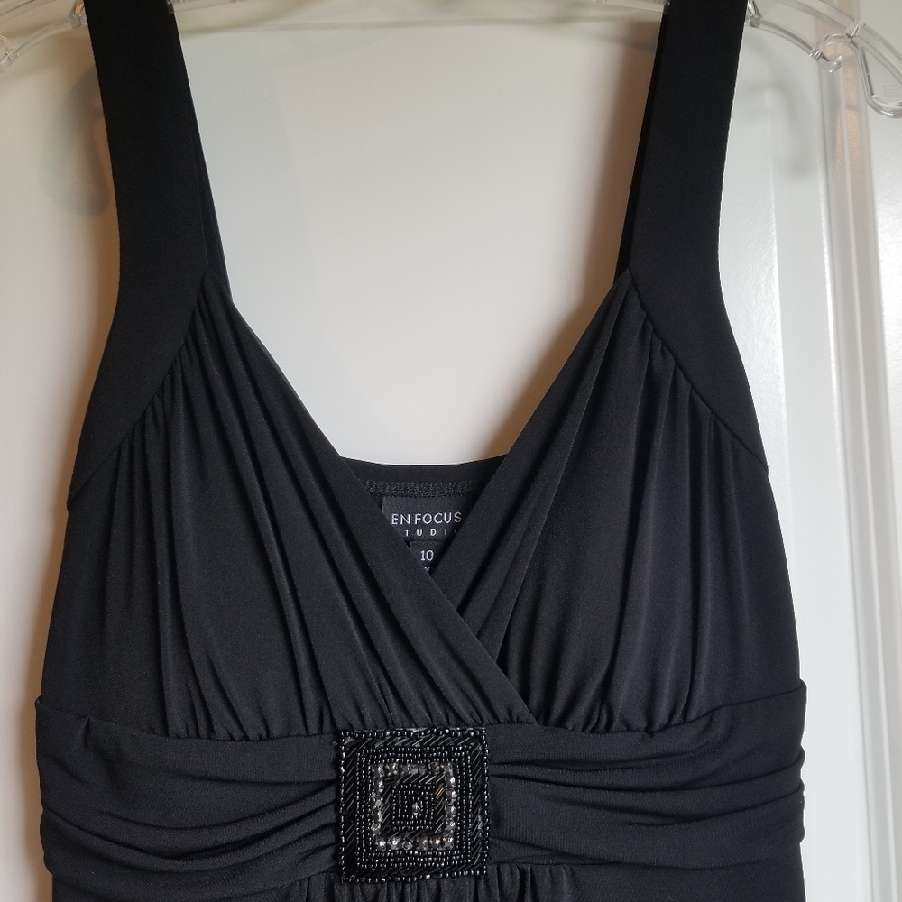 Black Dress with Bead Detail